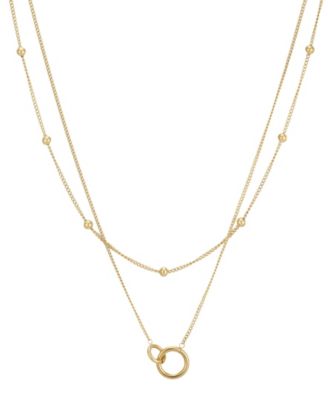 Gold-Tone Layered Pendant Necklace