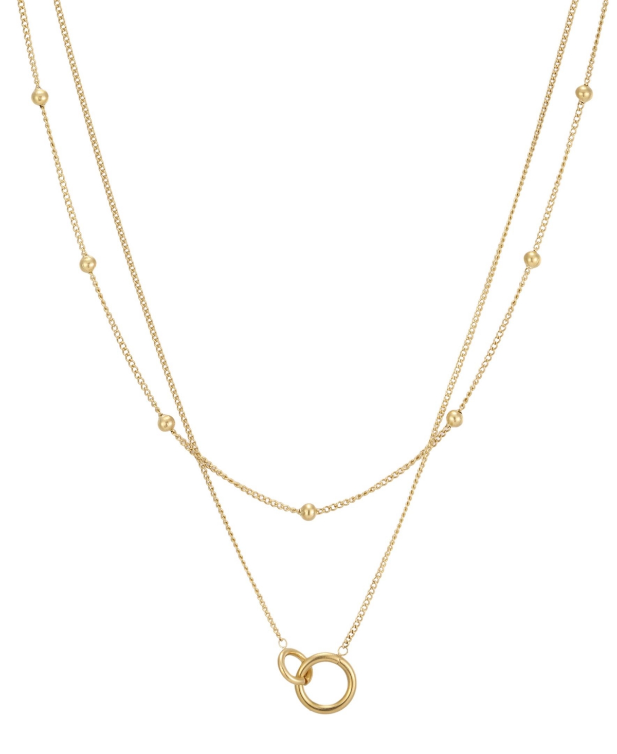 Adornia Gold-Tone Layered Pendant Necklace - Gold
