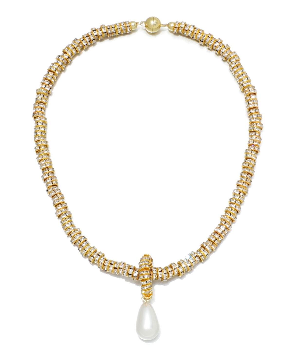 Adornia Imitation Pearl Magnetic Wrap Necklace