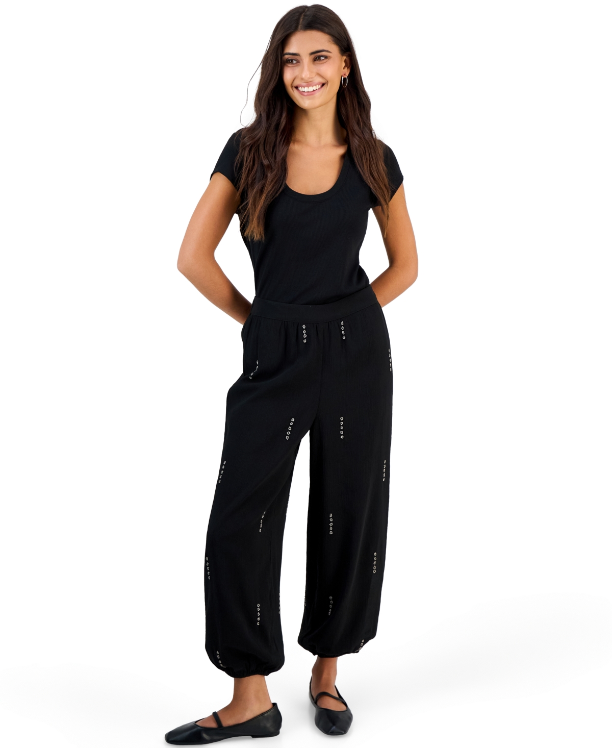 And Now This Petite Pull-On Beaded Balloon Pants, Macy's Exclusive