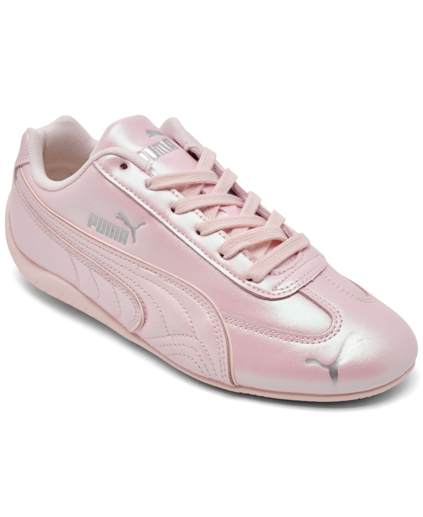 Детские кроссовки Puma Big Girls' Speedcat OG Suede and Leather Low Top, цвет: Jasmine Flower — фото 1