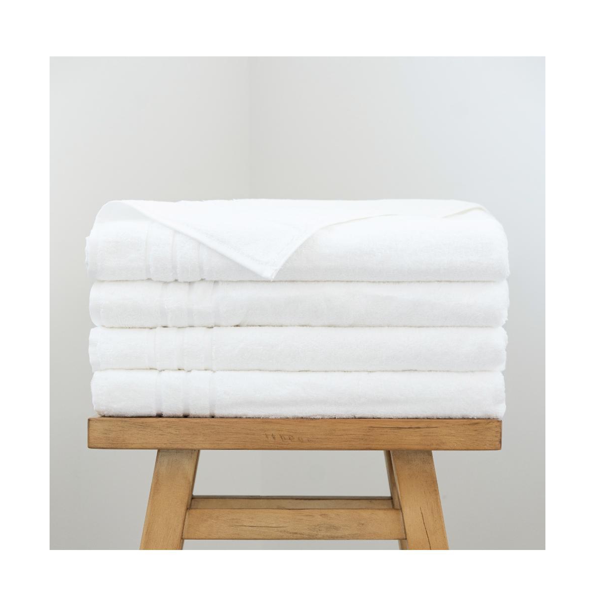 Cariloha Bath Sheet | Blush | 40"x70" | Turkish Cotton and Viscose Material Blend | Extra Smooth, Odor Resistant and Highly Absorbent - 4 pack / white