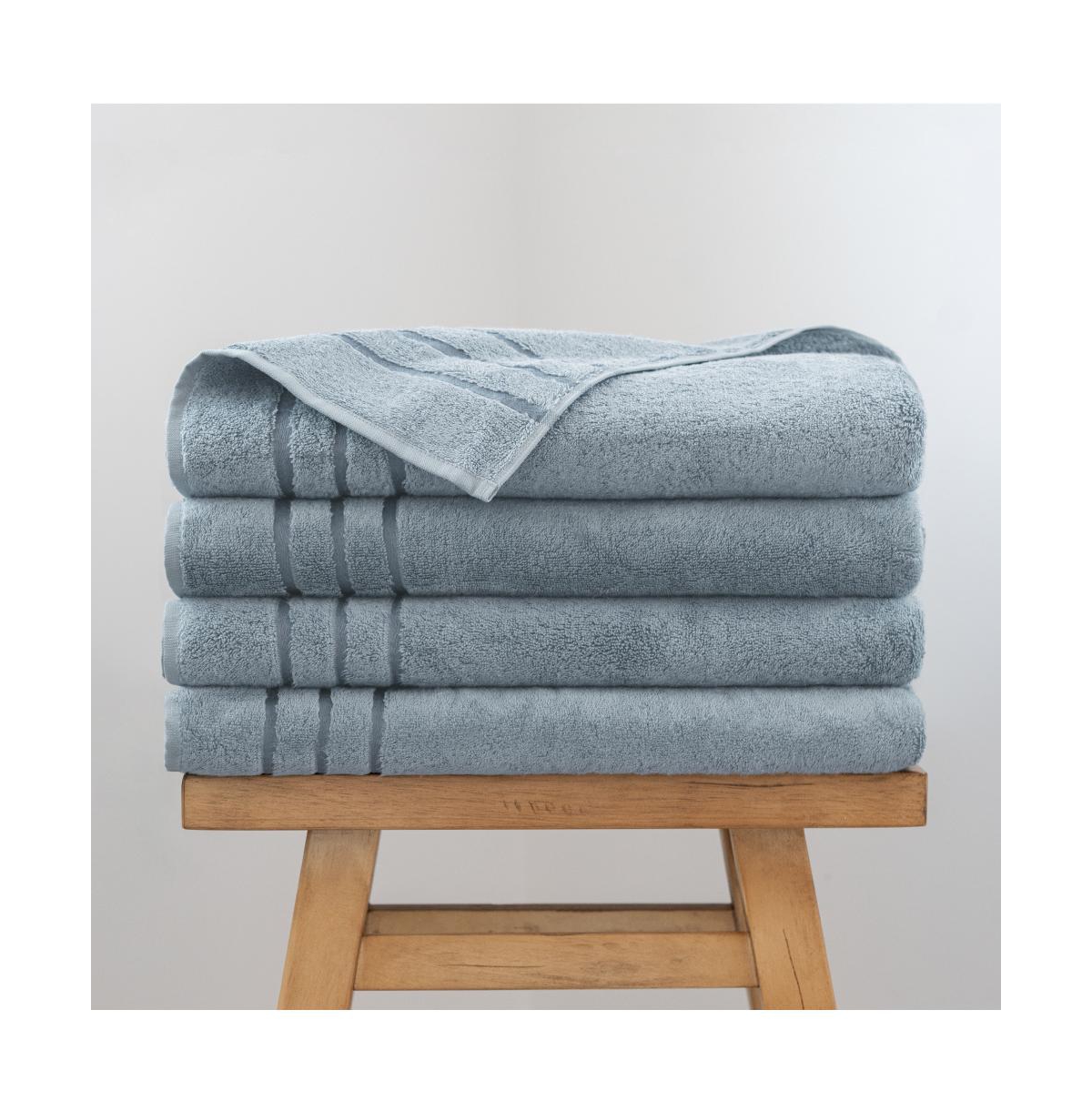 Cariloha Bath Sheet | Blush | 40"x70" | Turkish Cotton and Viscose Material Blend | Extra Smooth, Odor Resistant and Highly Absorbent - 4 pack / blue