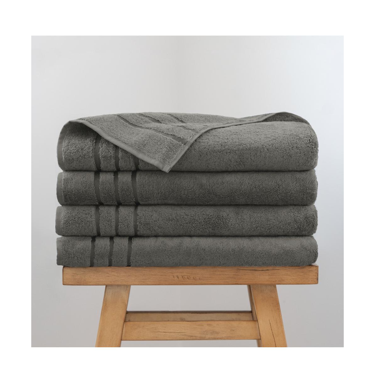 Cariloha Bath Sheet | Blush | 40"x70" | Turkish Cotton and Viscose Material Blend | Extra Smooth, Odor Resistant and Highly Absorbent - Dark Grey