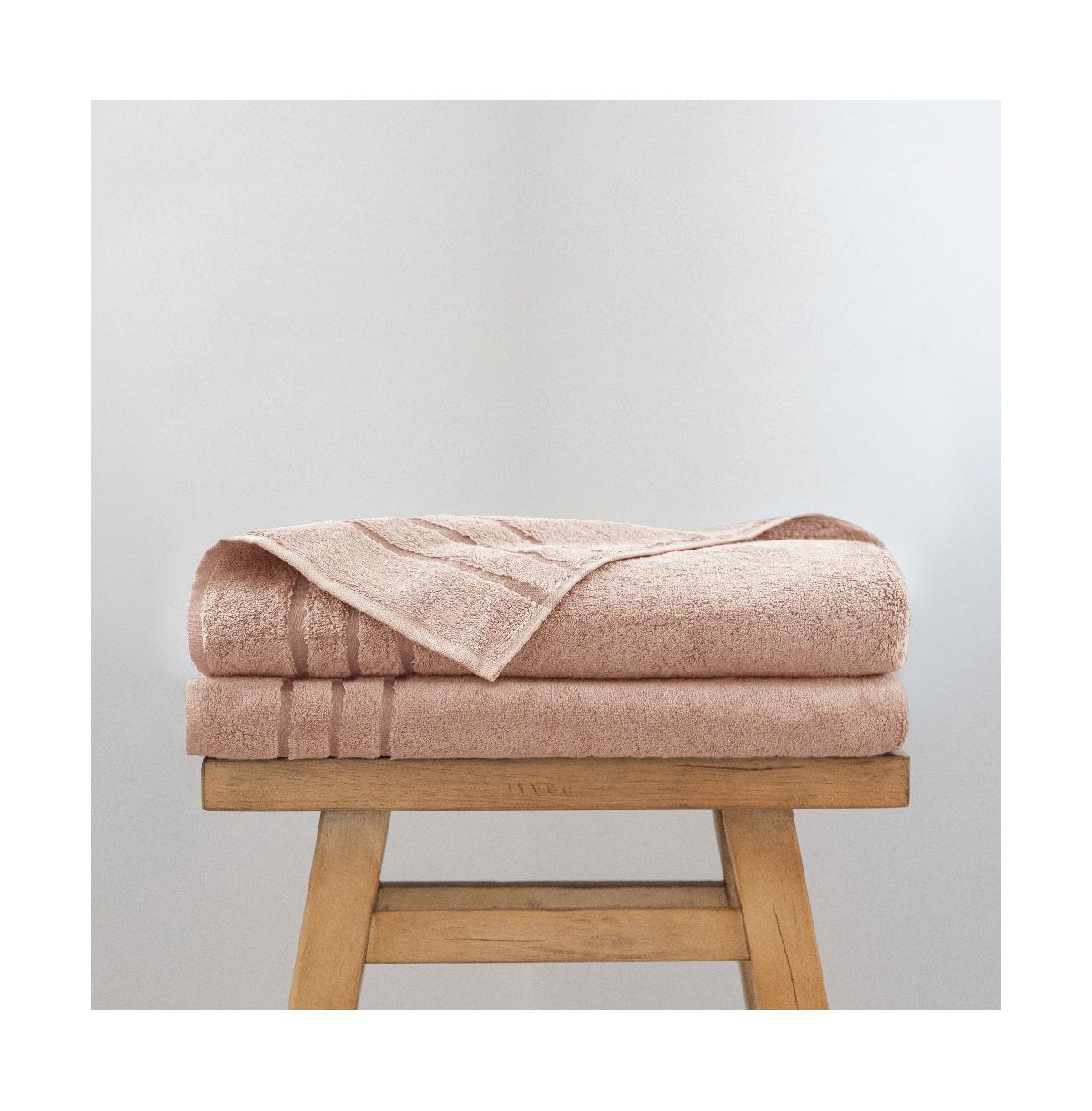 Cariloha Bath Sheet | Blush | 40"x70" | Turkish Cotton and Viscose Material Blend | Extra Smooth, Odor Resistant and Highly Absorbent - 2 pack / blush