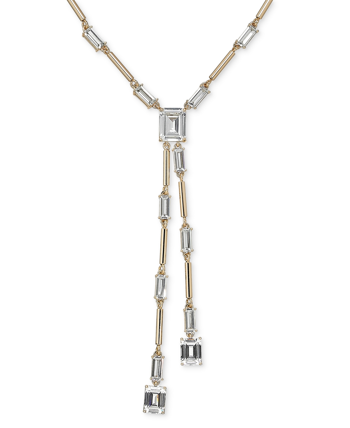Lauren Ralph Lauren Cubic Zirconia Gold-Tone Y-Neck Necklace