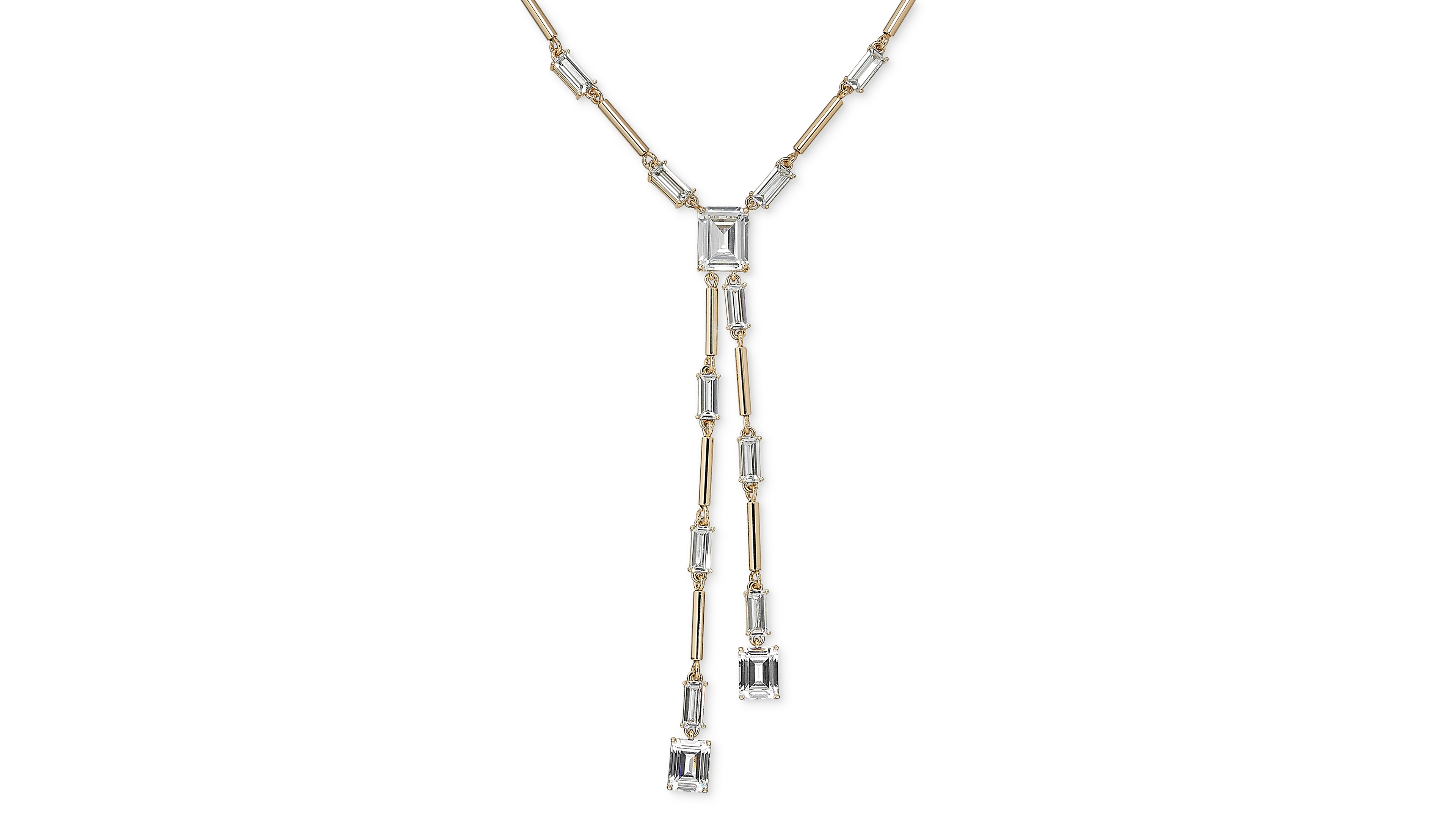 Lauren Ralph Lauren Cubic Zirconia Gold-Tone Y-Neck Necklace