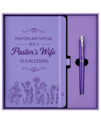 Pastor Wife Appreciation Gift Religious Leather Notebook And Pen Set