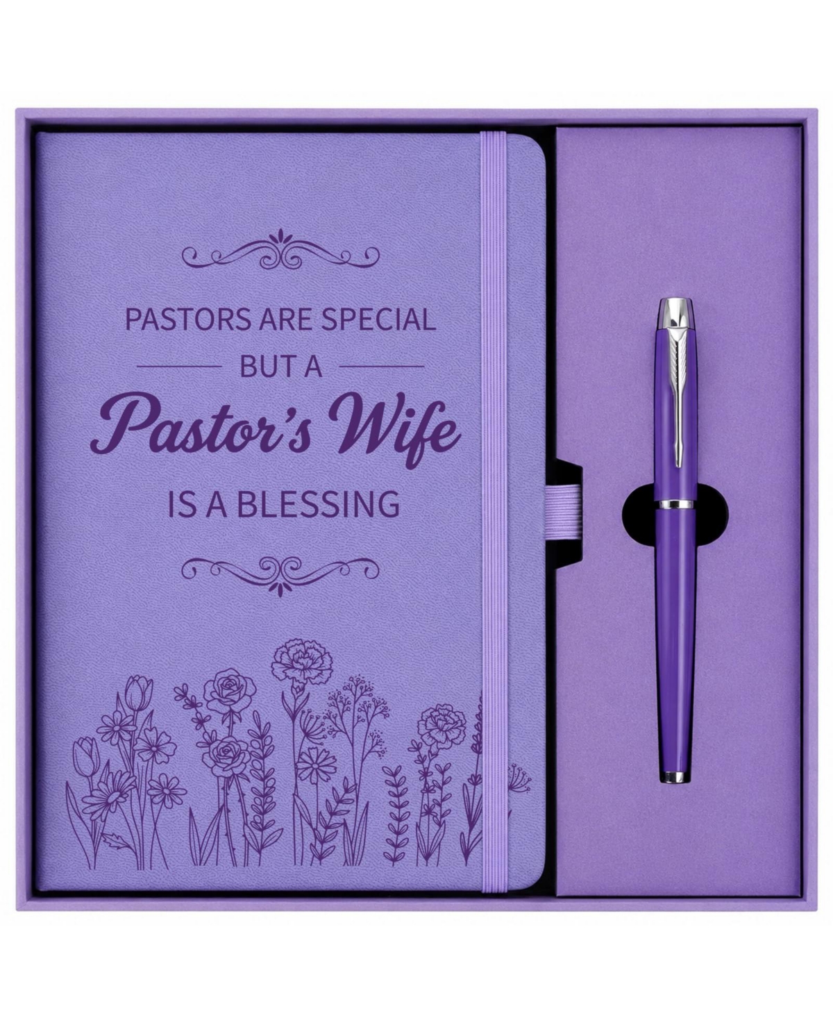 Danrong Pastor Wife Appreciation Gift Religious Leather Notebook And Pen Set