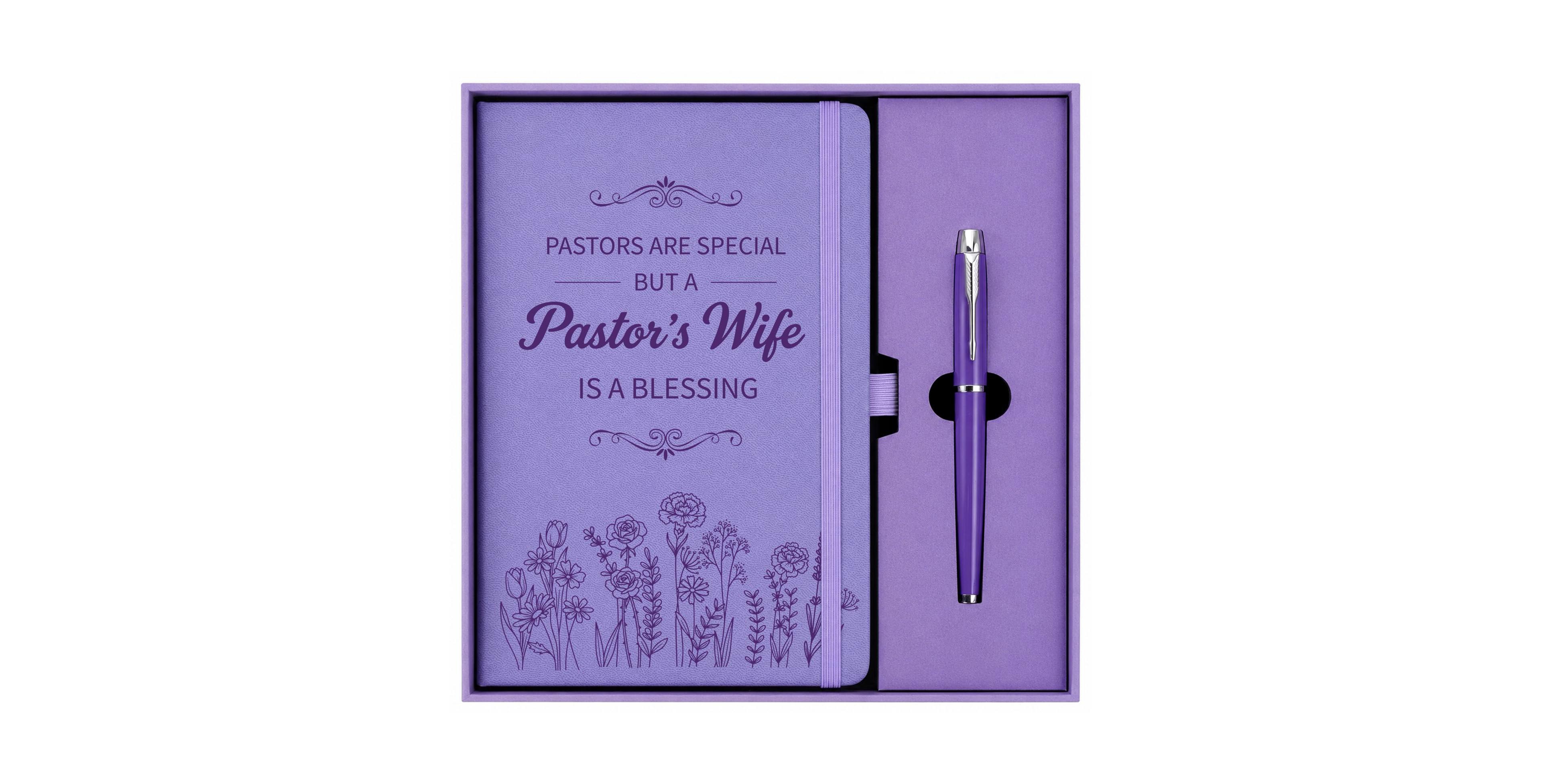 Danrong Pastor Wife Appreciation Gift Religious Leather Notebook And Pen Set