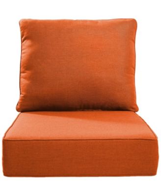 24"x24"x6" Patio Thick Cushions and Pillows Set - Deep Seat Indoor/Outdoor Water and Fade Resistant