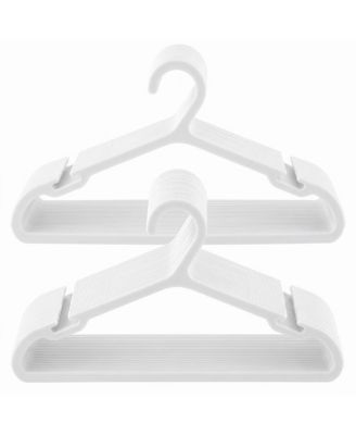 PP Plastic Clothes Hangers 50 Pack, Slim Space-Saving Coat Hangers with Shoulder Notches, 16.4 Inches