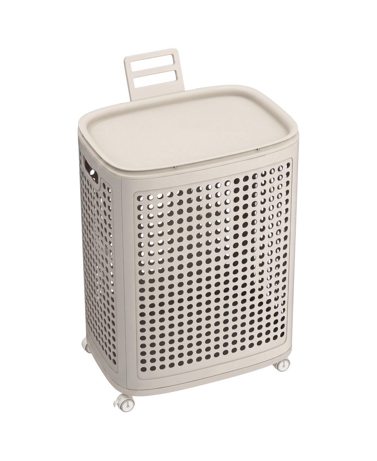 SongmicsHome Rolling Laundry Hamper, 75L Pp Plastic Cart, 16.9 x 13.2 24.2 inches, Room Organization and Storage