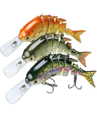 Jointed Fishing Lures With BKK Hooks Wiggling Vibrating Rattling Gurgling Swimbaits For Trout Walleye Crappie Pike