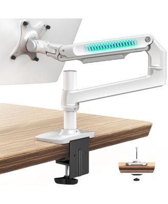 Aluminum Monitor Arm Desk Mount Fully Adjustable Cable Management Maximize Desk Space