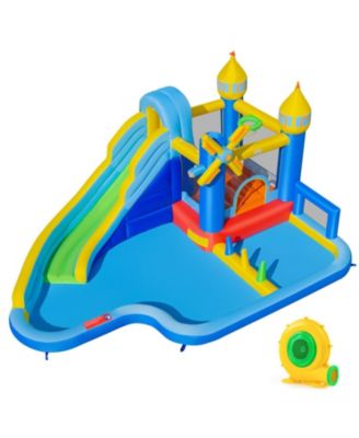 Windmill-Themed Inflatable Water Slide Park, 206" x 144", Up to 2 Players, Ages 3-12