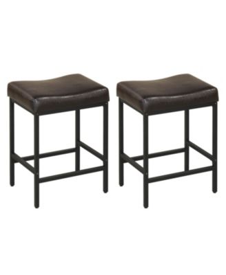 Set of 2 25 inch Counter Height Bar Chairs for Kitchen Island