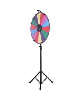 24 inch Spinning Prize Wheel, 14 Slots with Adjustable Tripod Stand and Bag