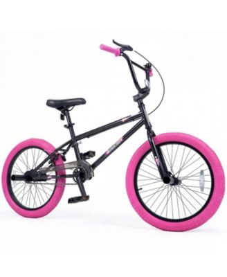 20-Inch Trick Bicycle with 360-Degree Rotating Handlebar and 4 Metal Stunt Pegs, 110 lbs Capacity, Ages 8+