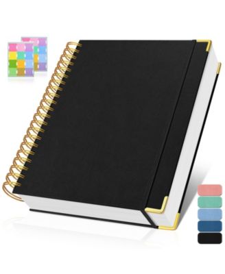 Spiral Notebook 8.5x11 300 Numbered Pages Lined College Ruled Hardcover Leather Journal