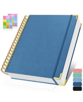 Spiral Notebook 8.5x11 300 Numbered Pages Lined College Ruled Hardcover Leather Journal