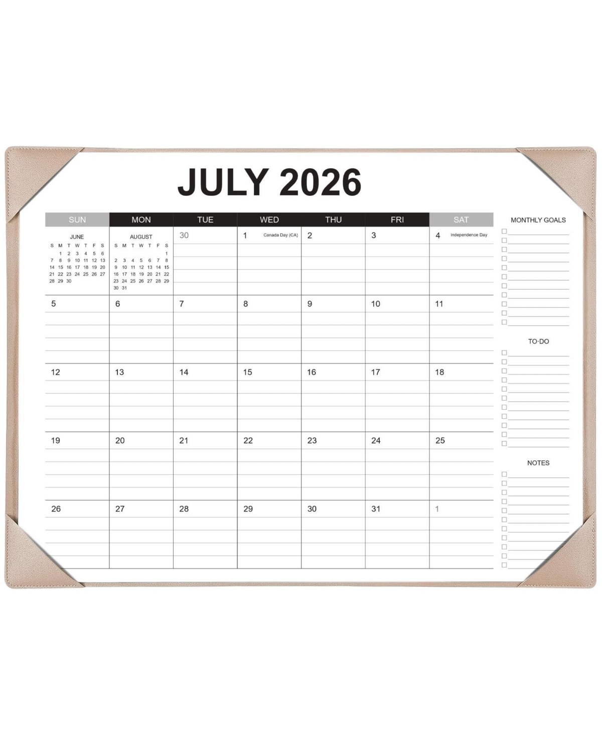 Danrong Large Desk Calendar 18 Month Monthly Planner With Desktop Pad For Home Office