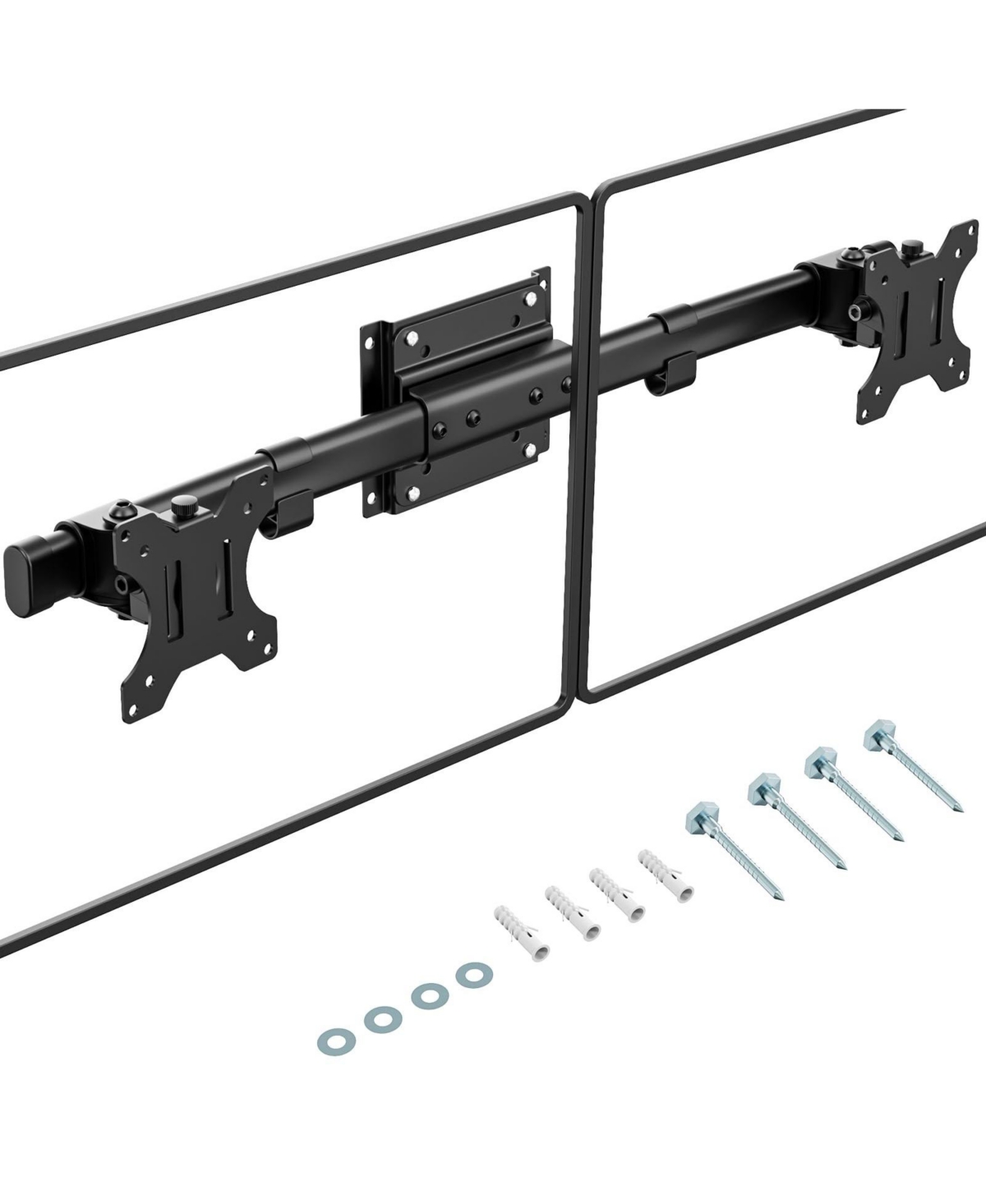 Lofree Dual Monitor Adjustable Wall Mount, Compatible with 13-27" Monitors