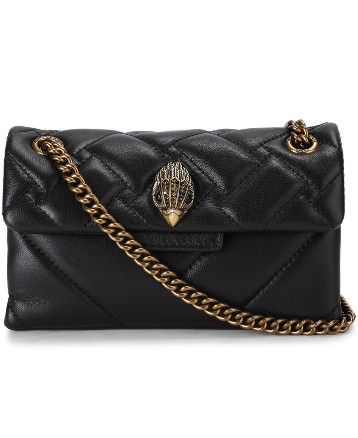 Kurt Geiger Kensington 17 Quilted Small Crossbody Handbag In Black
