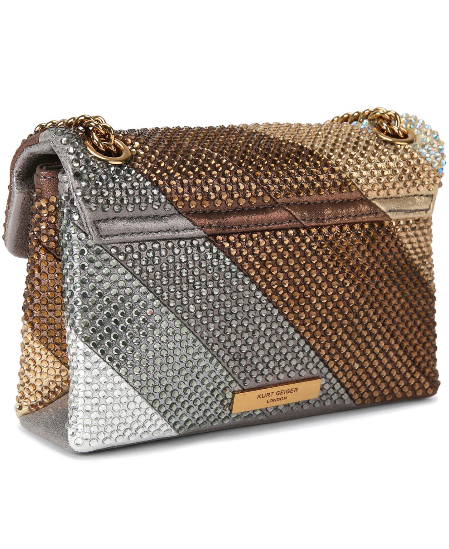 Женская сумка Kurt Geiger London Mini Kensington Embellished Crossbody, цвет: Серый — фото 3