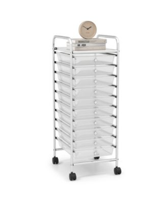 10-Drawer Rolling Storage Cart with Removable Drawers