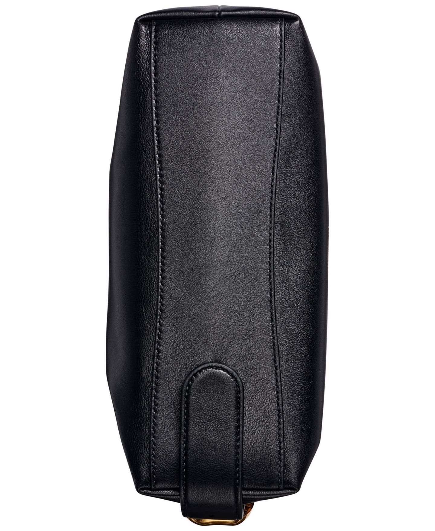 Женская сумка Donna Karan New York Heather Leather Medium Shoulder Handbag, цвет: Чёрный / Золотой — фото 5
