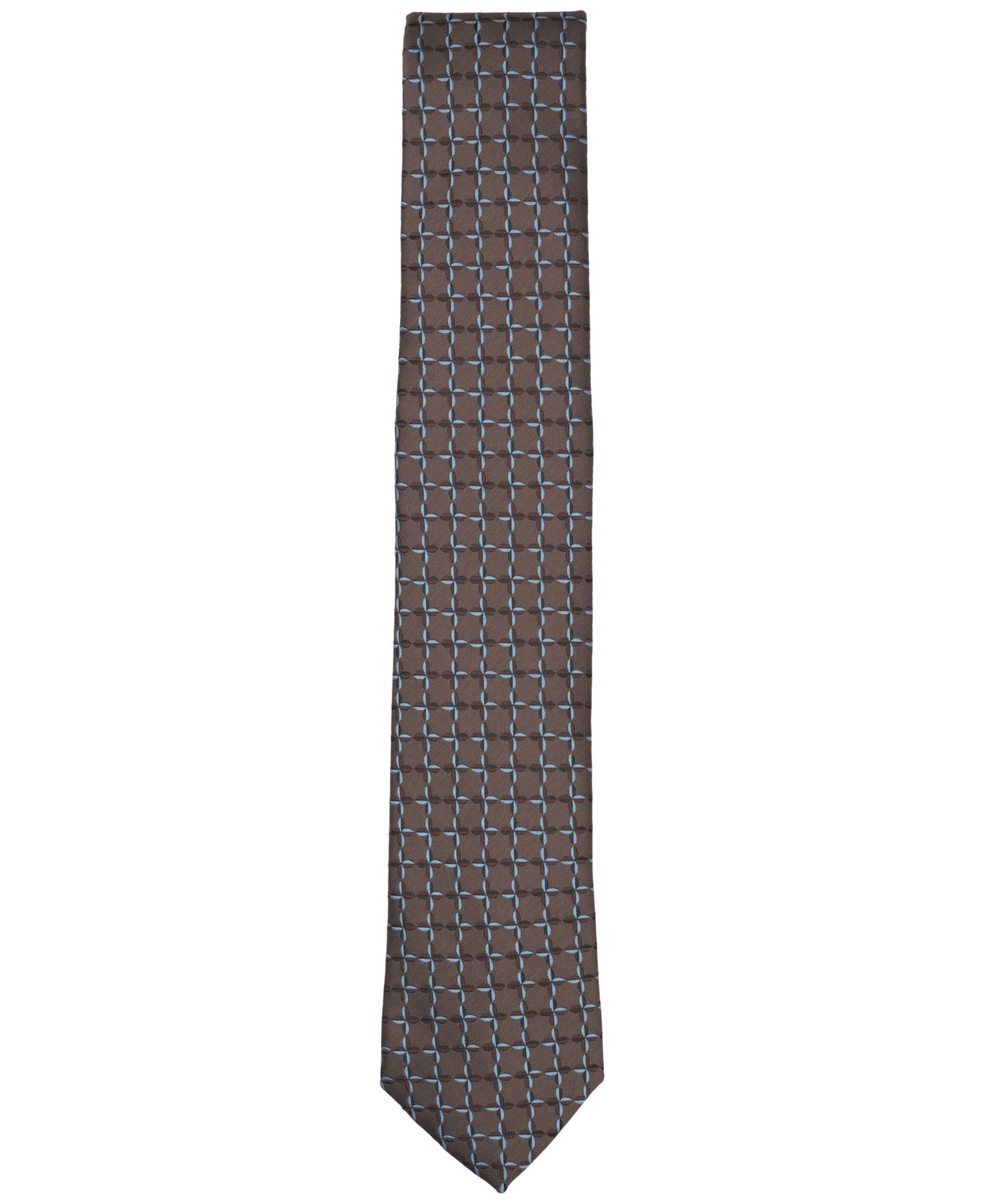Мужской галстук Alfani Slim Tie, цвет: Коричневый — фото 2