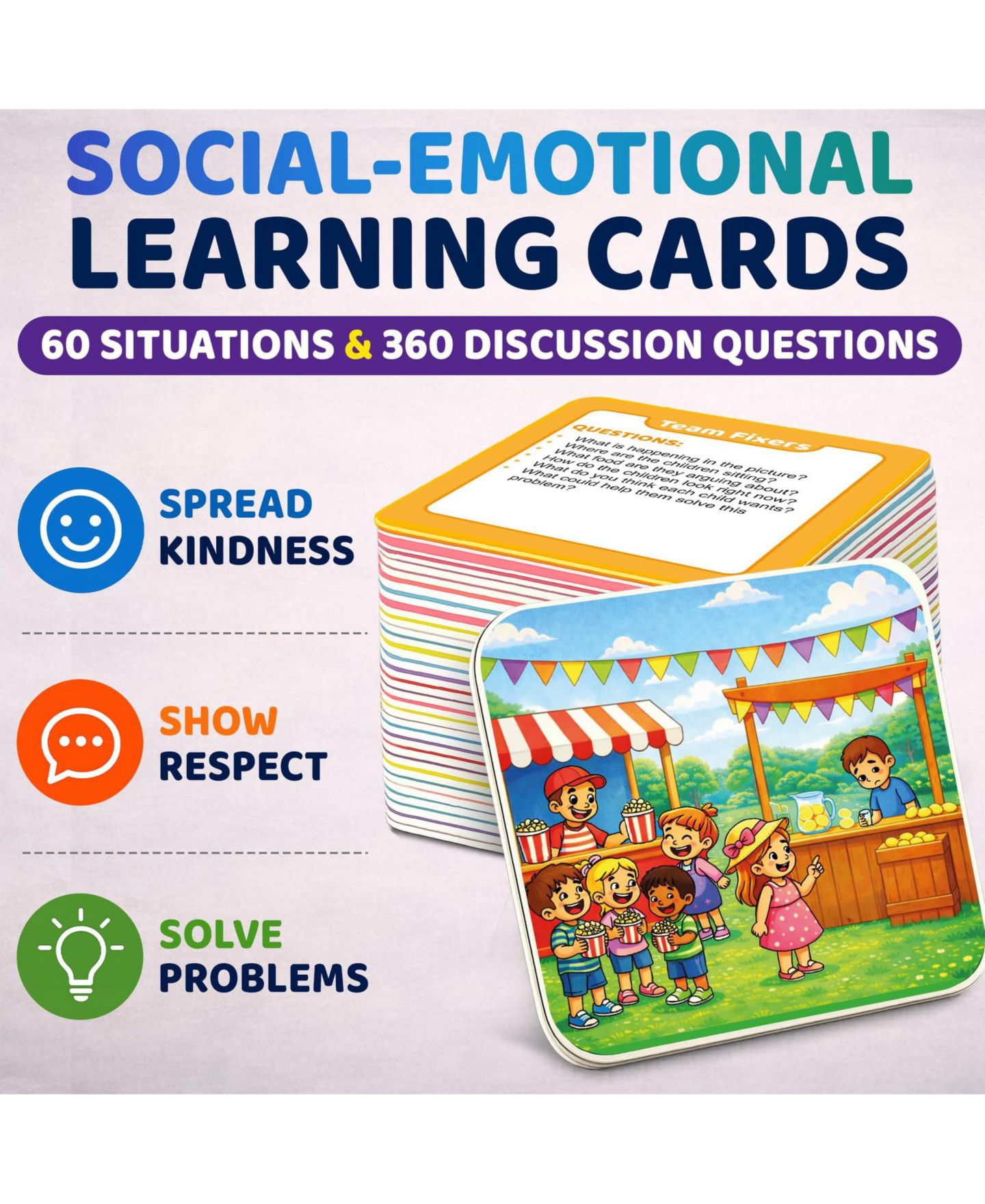 Детские карточные игры Quokka 101 Why Science 101-Piece Card Game, Ages 4-8, цвет: Emotion — фото 2