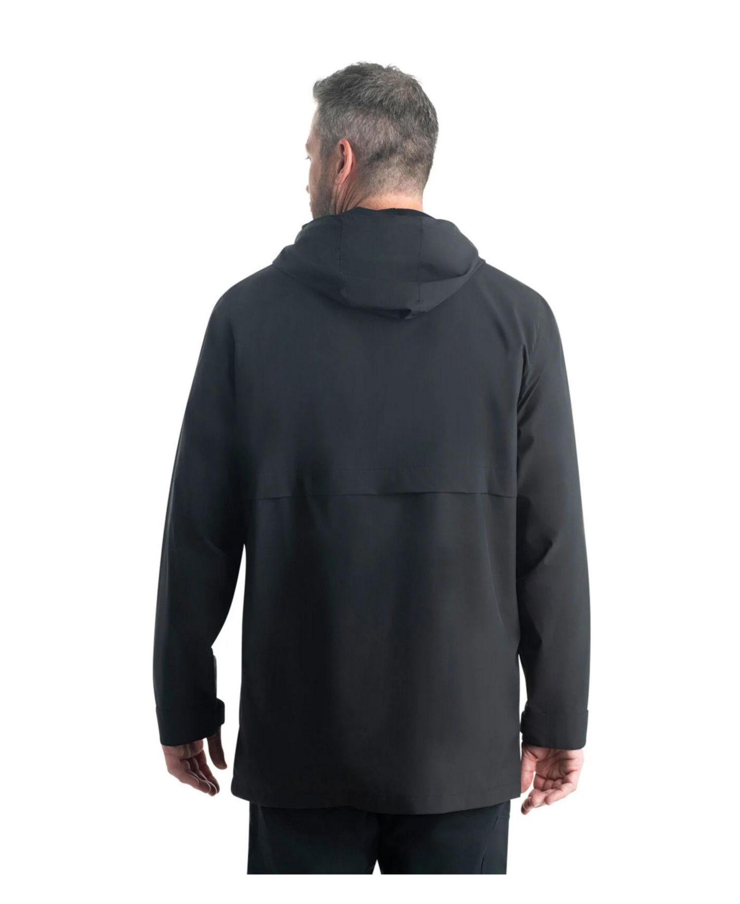 Big & Tall Water Resistant Hooded Pullover Half Zip Up Jacket