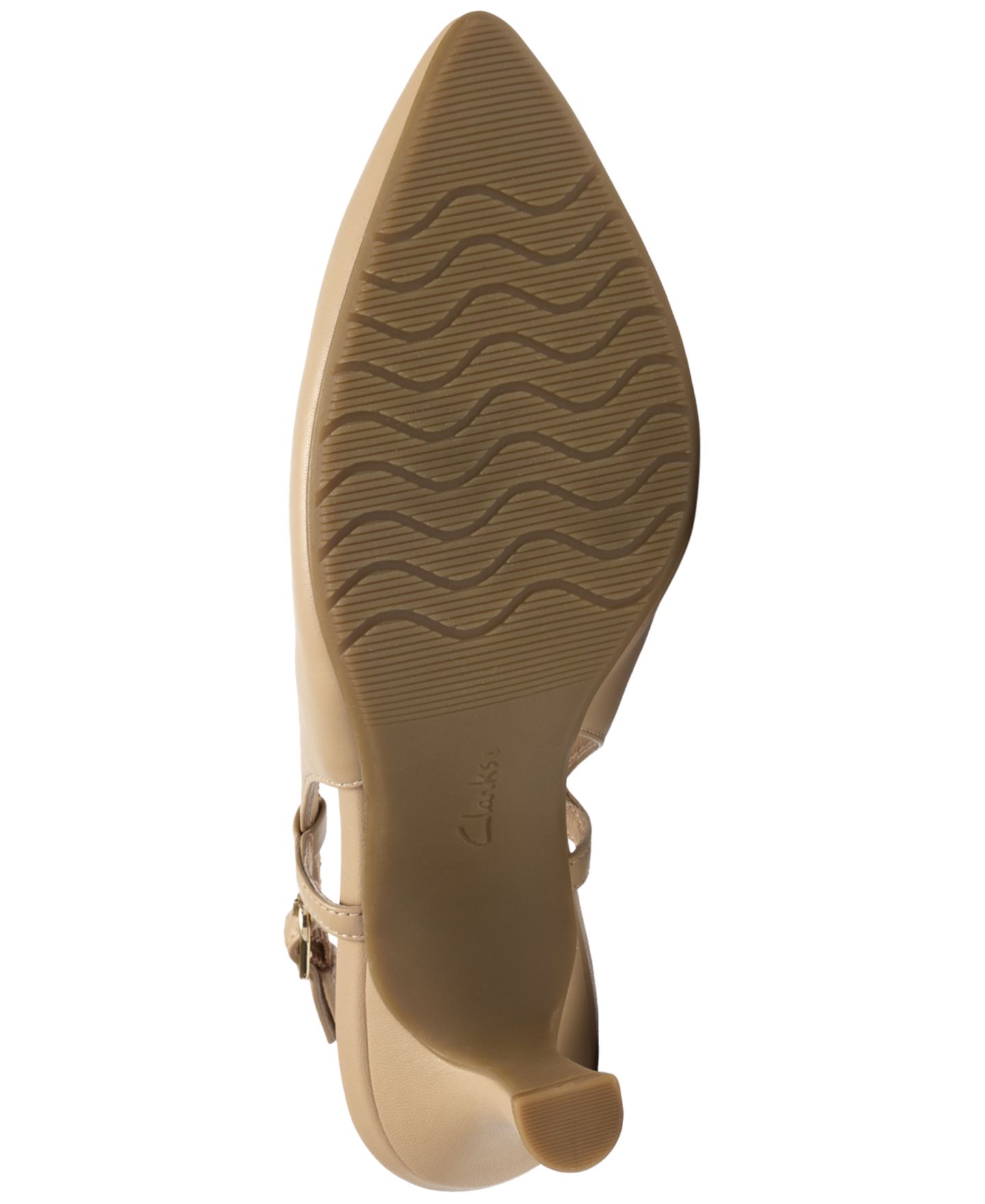Женские туфли-лодочки Clarks Kacelyn с открытой пяткой и острым носом, цвет: Бежевый кожаный — фото 5