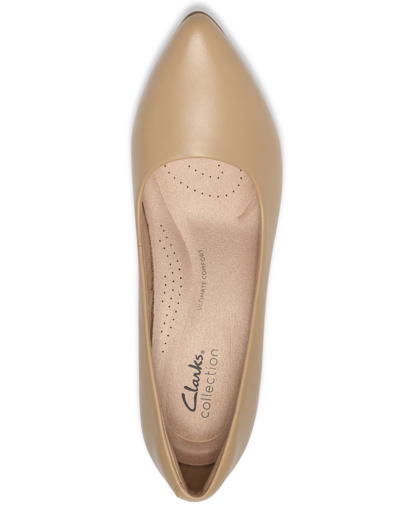 Женские туфли Clarks Collection Kacelyn Lena Slip-On Pumps, цвет: Бежевый кожаный — фото 4