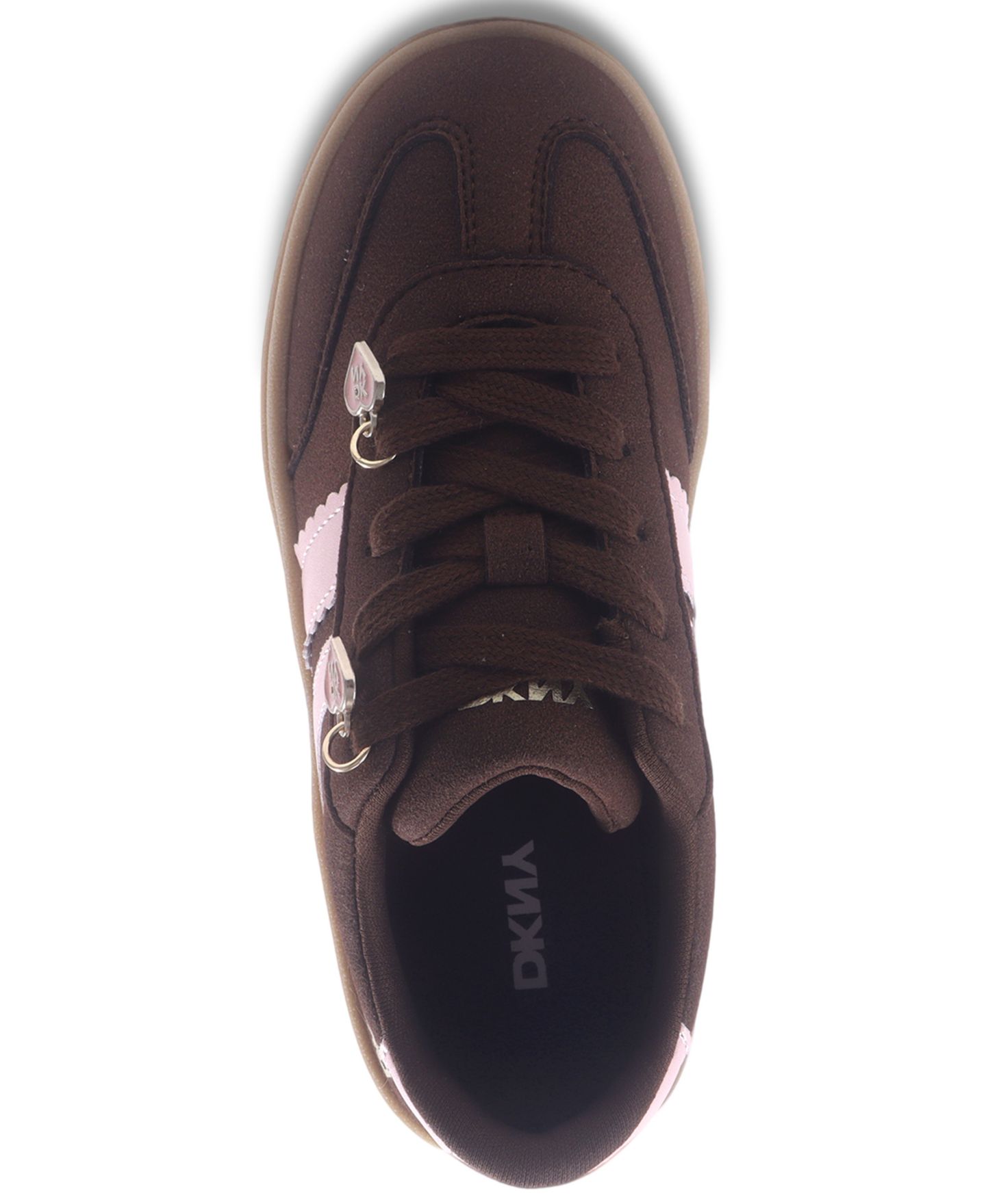 Кроссовки DKNY Tri Geselle Platform Heart Charm Lace-Up для девочек, цвет: Коричневый — фото 4