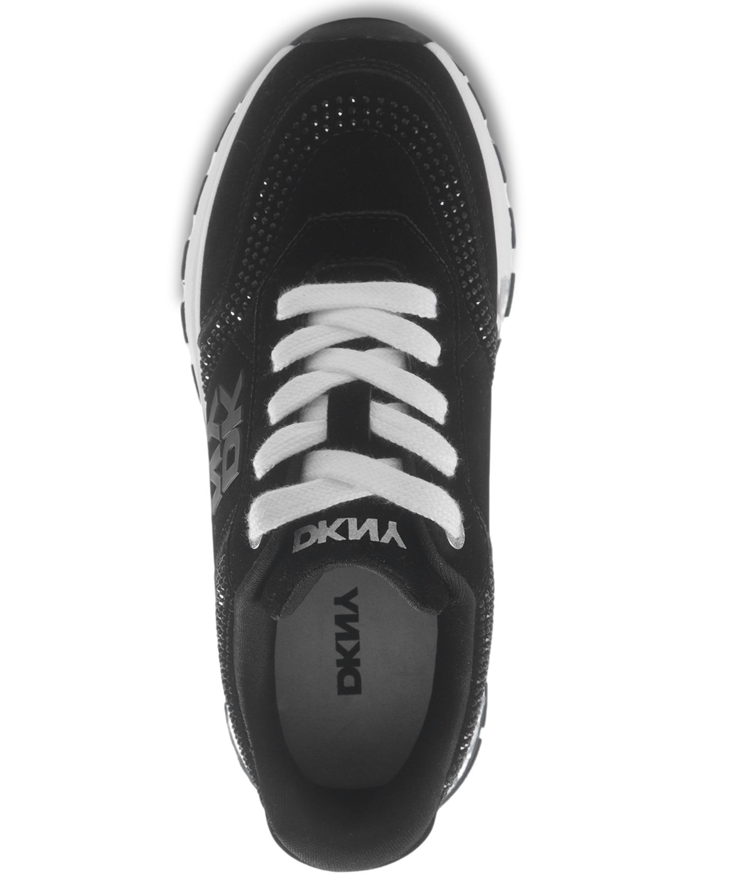 Детские кроссовки DKNY Danni Jog Low-Top Lace-Up, цвет: Чёрный — фото 4