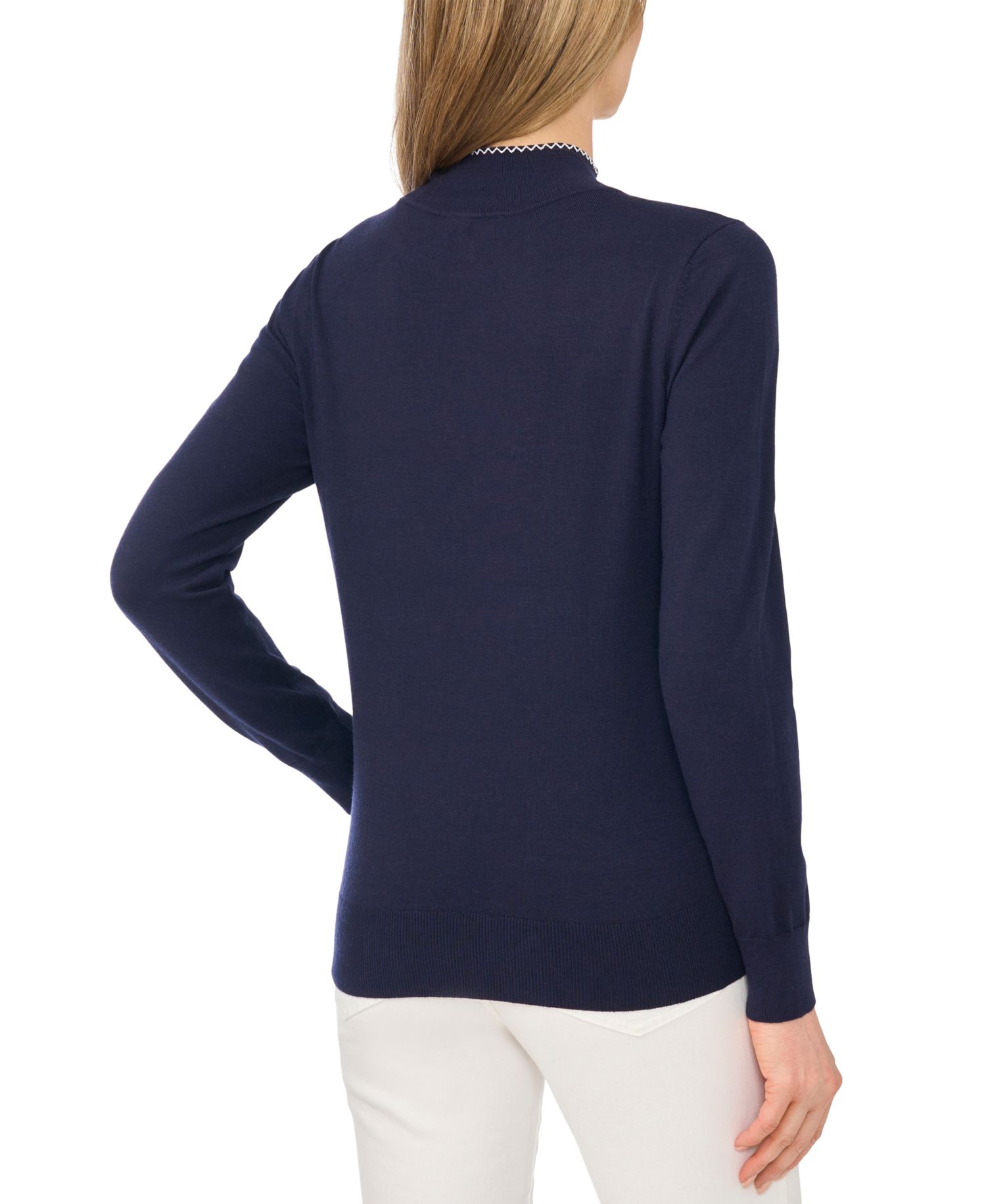Women's Scarf Tie Neck Sweater