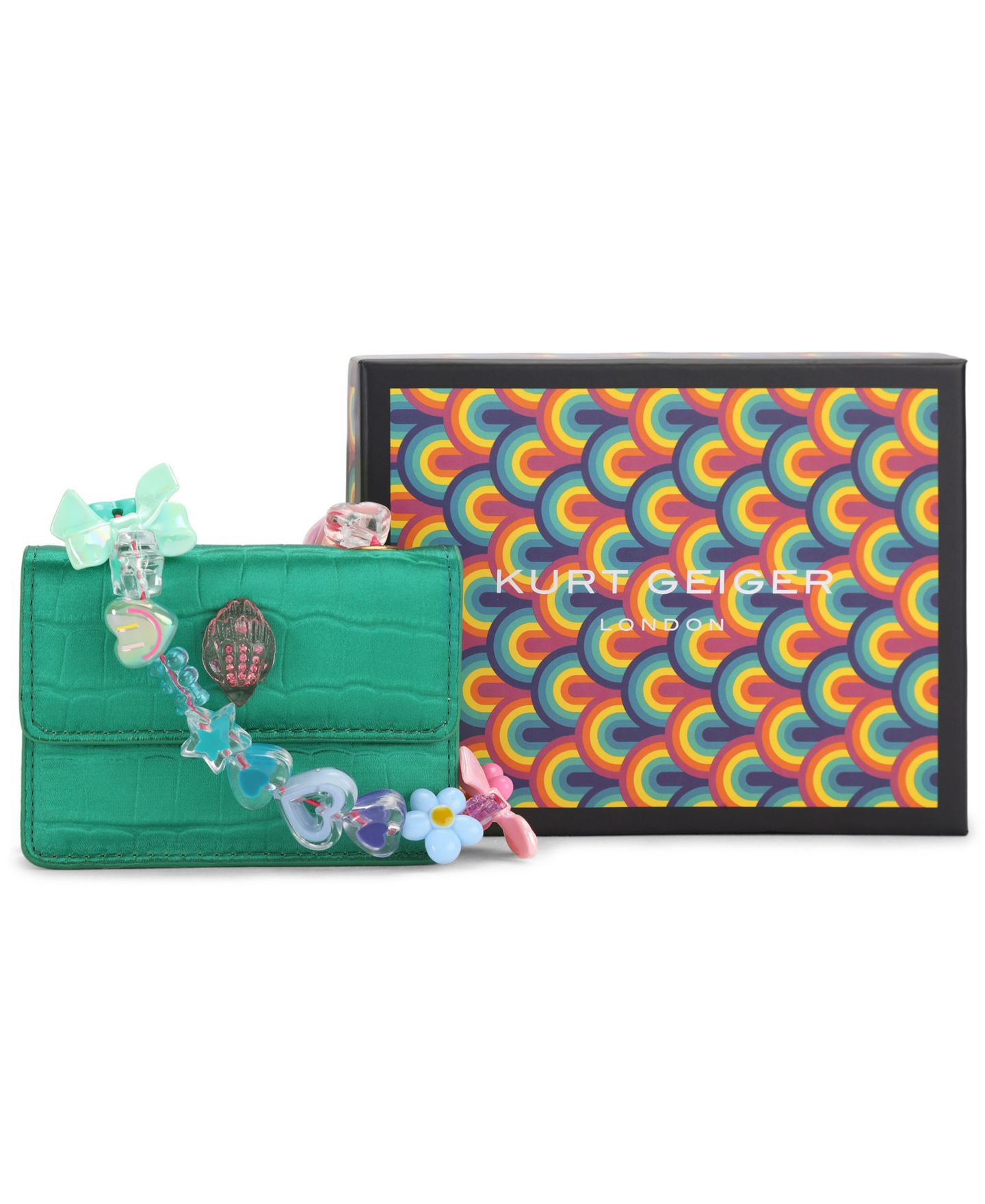 Женская сумка Kurt Geiger London Micro Kensington Beads Crossbody, цвет: Зелёный — фото 3