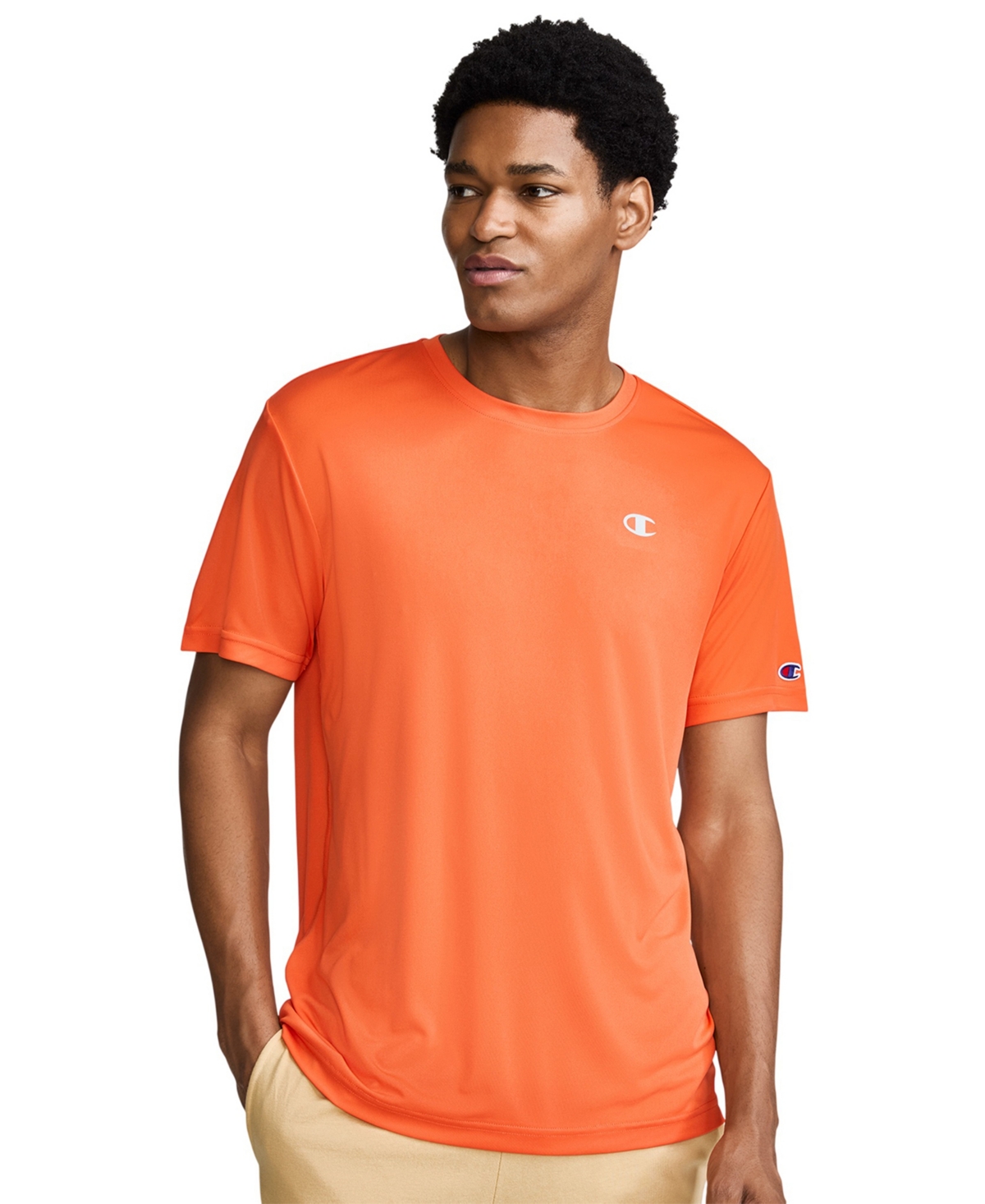 Champion Men's Double Dry T-Shirt - Tigerlily Orange