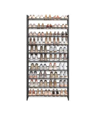 10-Tier Shoe Rack, 5-Tier Stackable Shoe Organizer, Holds Over 32 Pairs, Entryway, Adjustable Shelves
