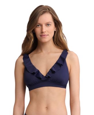 Women's Summer Breeze Ruffle V-Neck Underwire Bikini Top