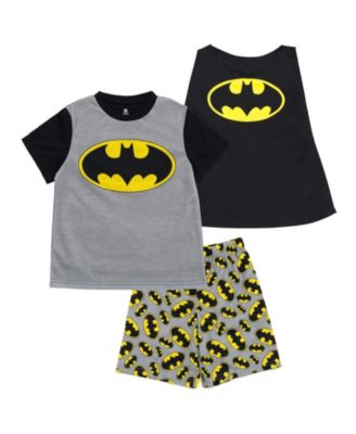Boys' Cosplay Pajama Shirt and Shorts Set with Cape