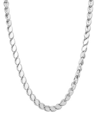 Silver, Gold Plated Brass Chain Necklace