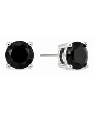 And Now This Glass Stone Stud Earrings in Silver-Plate