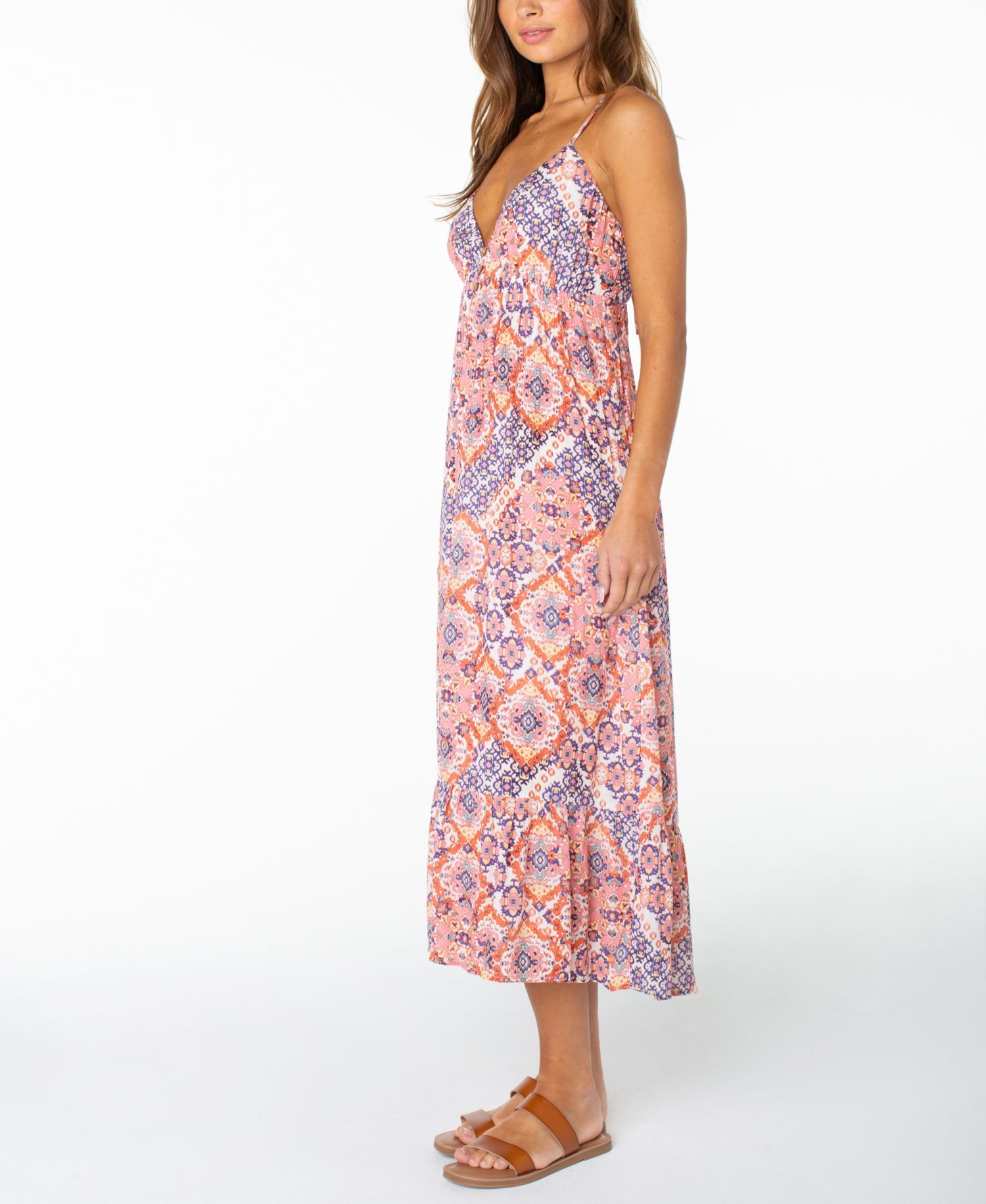 Women's Warm Rays Open Back Midi Dress