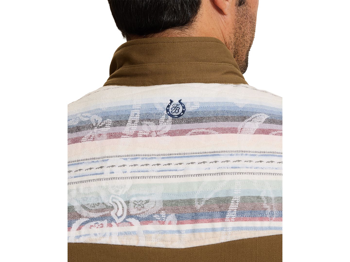 Мужской жилет Tommy Bahama Pecos Palms Western Quilted Stand-Collar, цвет: Liqueur — фото 3