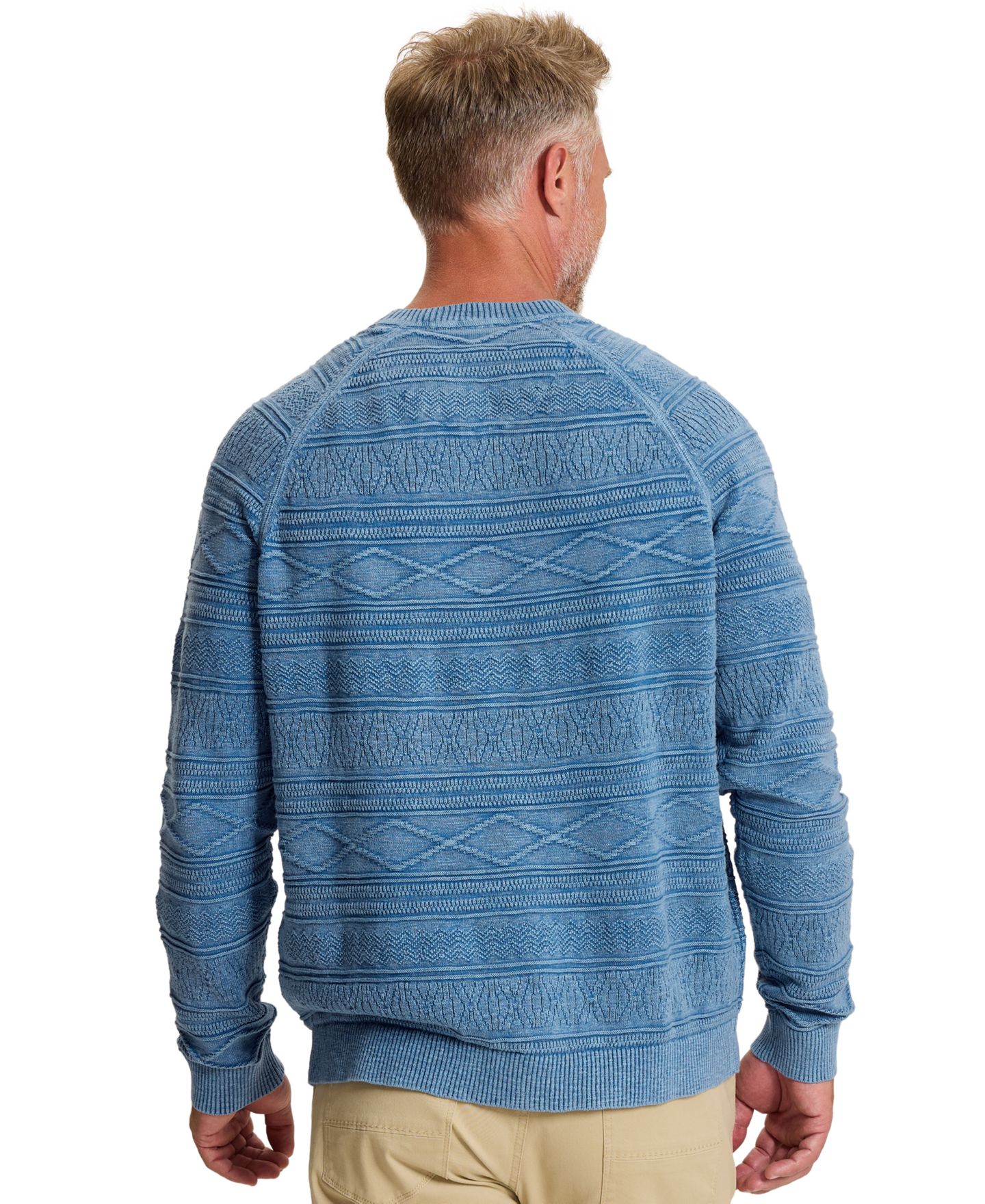 Мужской свитер Tommy Bahama Sun-Soaked Long-Sleeve Crewneck, цвет: Синий — фото 2