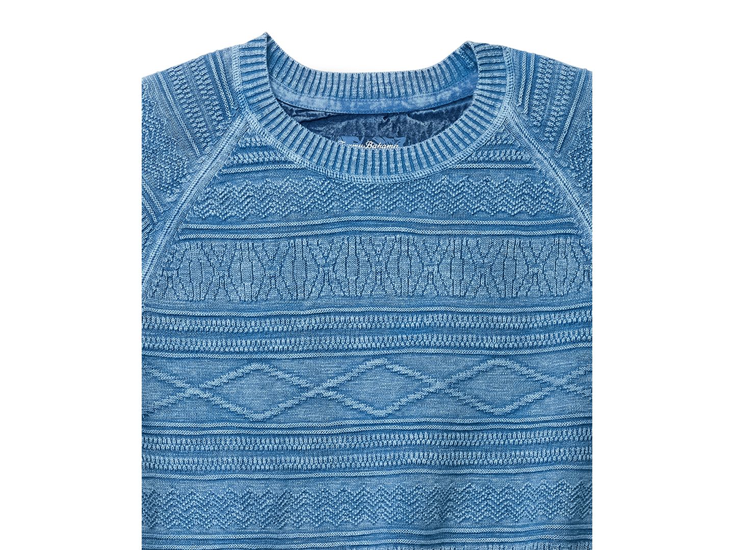 Мужской свитер Tommy Bahama Sun-Soaked Long-Sleeve Crewneck, цвет: Синий — фото 4